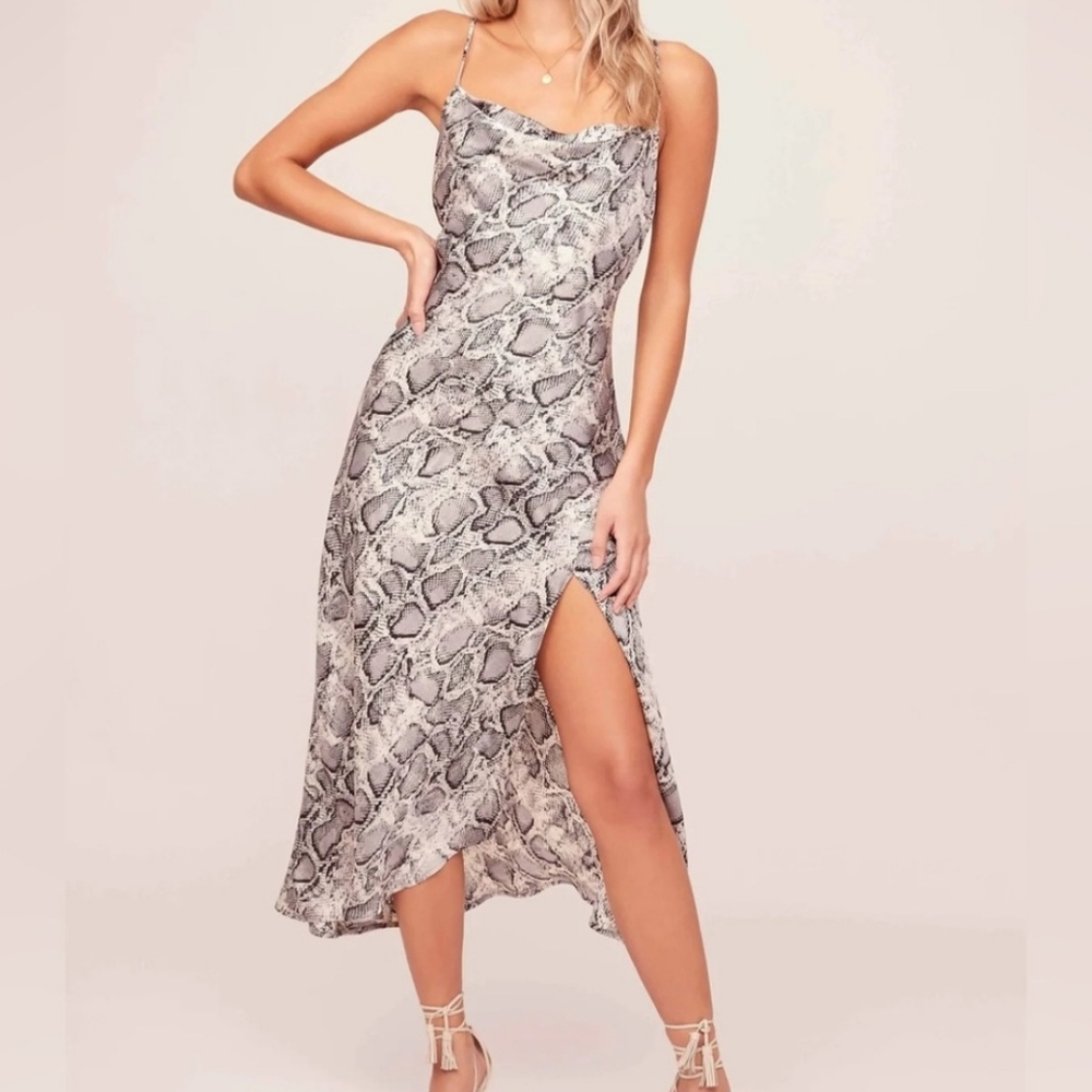 ASTR the label Women's Gaia Sleeveless Midi Slip Dress M